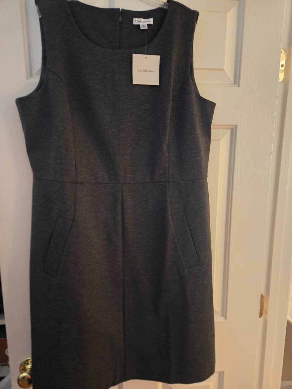 NWT Croft & Barrow Grey Shift Dress - XL